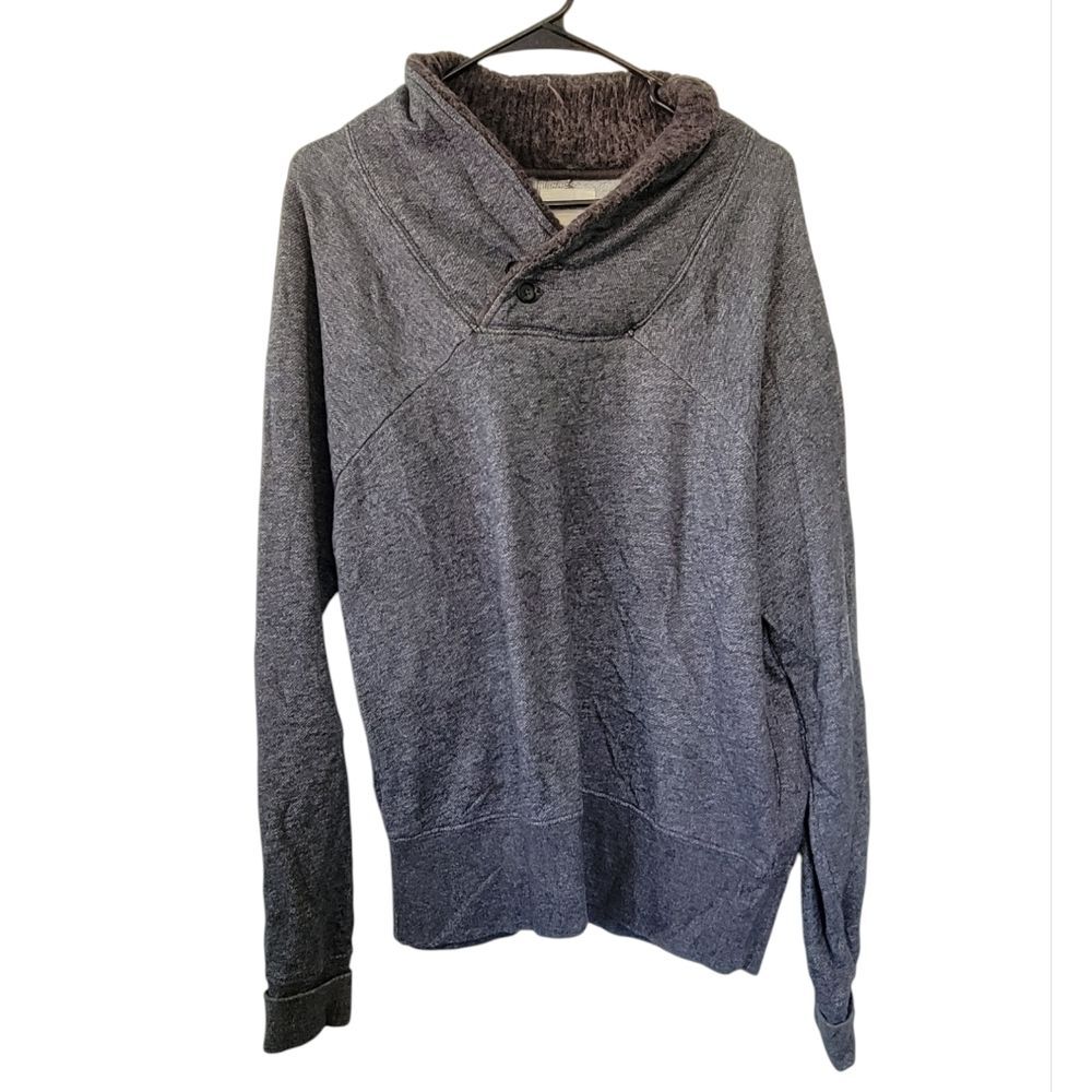 Billy Reid Jackson Shawl Collar Gray Pullover Sweatshirt Sweater Size Large